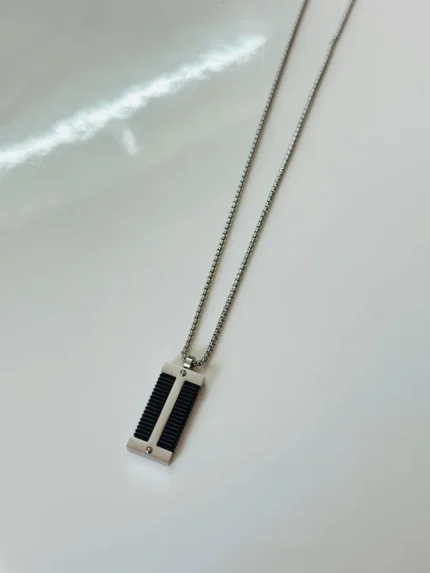 Classic Charcoal Black Pendant Chain