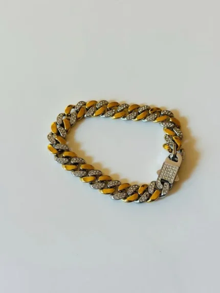 Men’s dual tone diomand  Bracelet