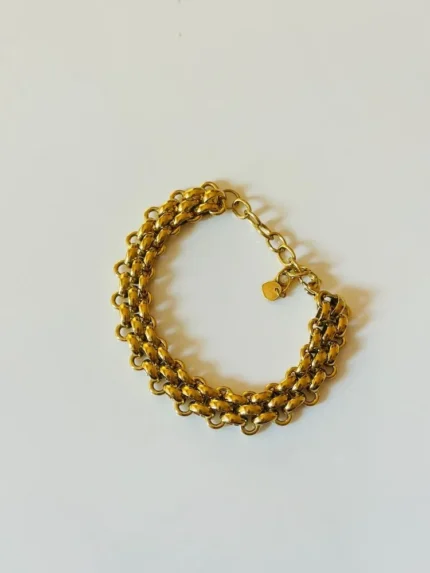 Gold Thick Loose Bracelet