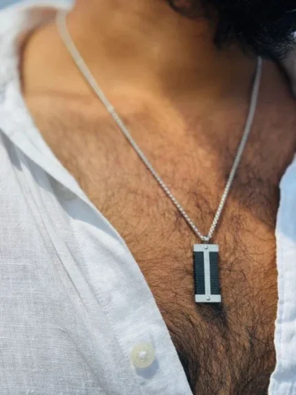 Classic Charcoal Black Pendant Chain