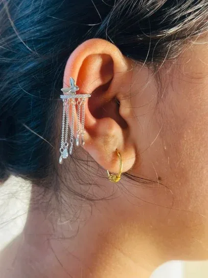Silver Drop-down Earring